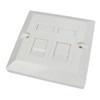 World of Data CAT6 Single Socket Double Port Faceplate -