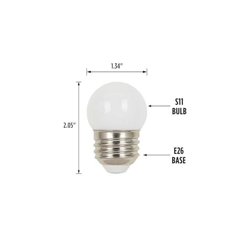 Westinghouse Lighting 5511200 1 Watt (10 Watt Equivalent) S11 White