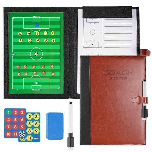 18.9'' x 12.6'' Coaches Tactical Board, RoseFlower Portable Professional Football/Soccer