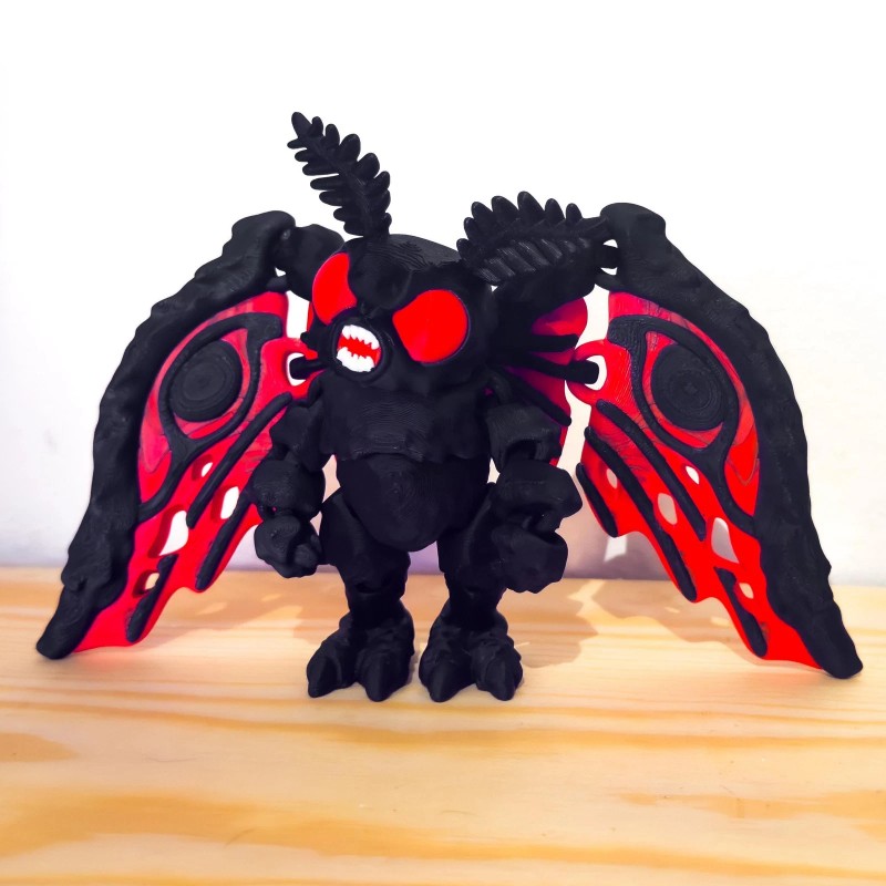 Fully Articulated Mothman Flexible Toy | Posable Horror Figure |