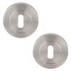 Excel Architectural DH3641 Round Keyhole Escutcheon Set, Satin Chrome