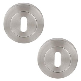 Excel Architectural DH3641 Round Keyhole Escutcheon Set, Satin Chrome