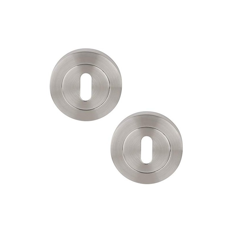 Excel Architectural DH3641 Round Keyhole Escutcheon Set, Satin Chrome
