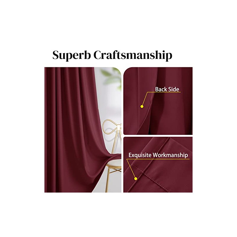 Rose Home Fashion - Cortinas Opacas para Puerta corredera, oscurecimiento