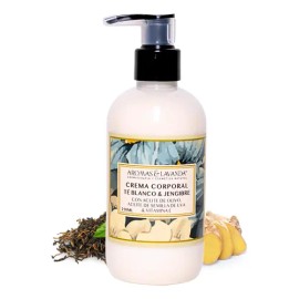 Crema Corporal Hidratante de Té Blanco y Jengibre con Vitamina E para Piel Suave
