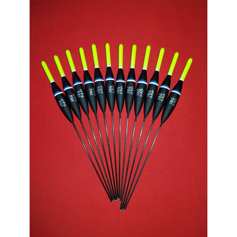 12 x Assorted Pole Floats (Pack 325Y12)