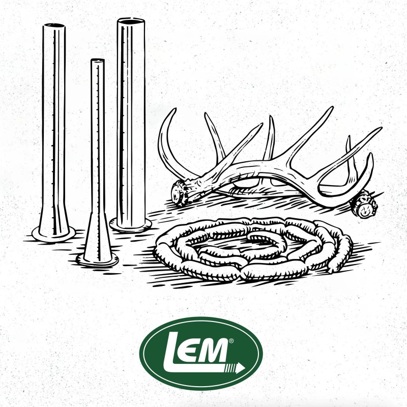 LEM Mahogany Fibrous Casings for Sausage Making 2 x 12