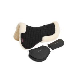 LeMieux Merino+ ProSorb 2 Pocket Half Pad - Black/Natural Large