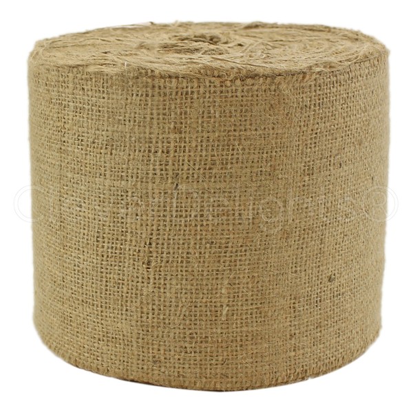 CleverDelights 6" Natural Burlap - Industrial Grade - 50 Yard
