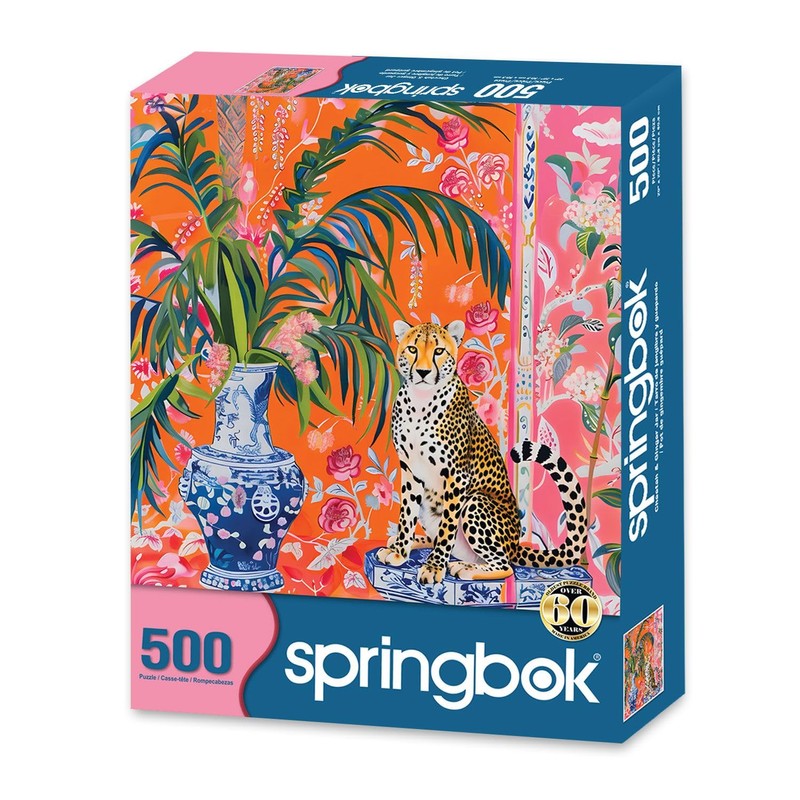 Springbok Cheetah and Ginger Jar 500 Piece Jigsaw Puzzle for