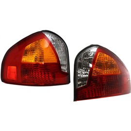 For 2001-2004 Hyundai Santa Fe Tail Light Driver and Passenger Side w/Bulbs DOT Certified HY2800125, HY2801125 - Replaces 92401-26010, 92402-26010