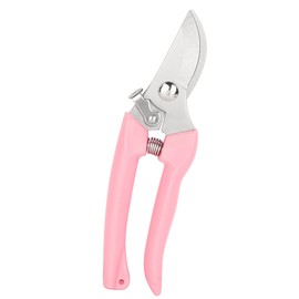 Garden Flower Shears Pruning Shears 6.9 inches Scissors Heavy Duty Plant Scissors for Cutting Flowers, Trimming Plants, Bonsai, Fruits Picking (Pink Handle)