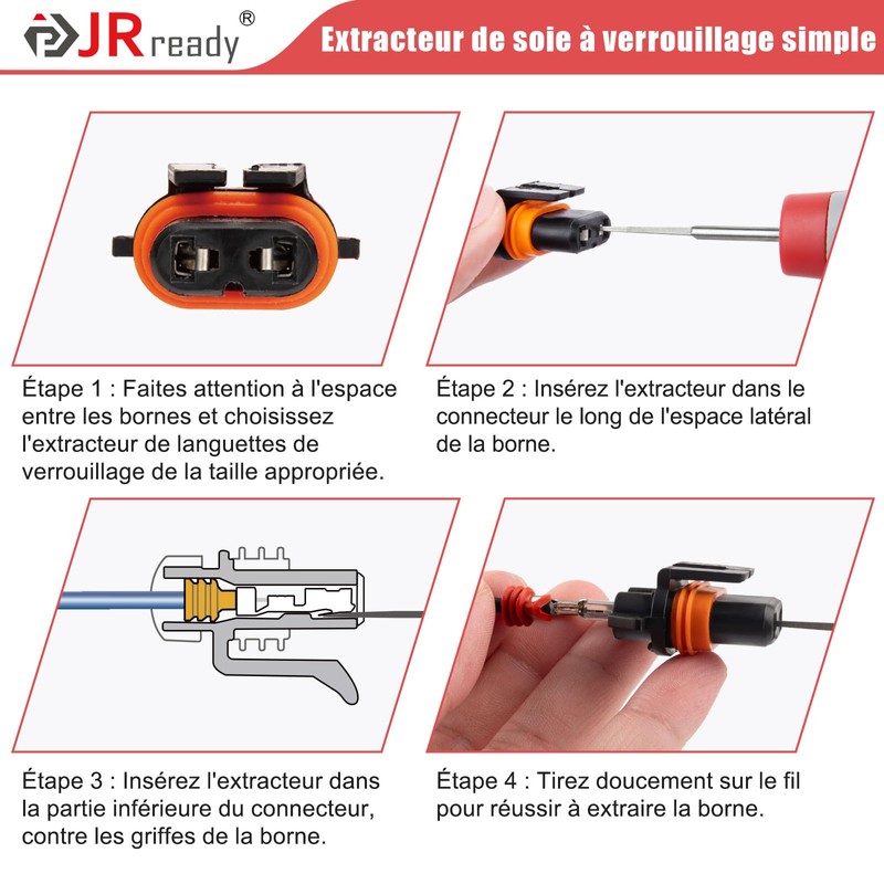 JRready JRconDRK-V02M Pin Removal Tool, Terminal Removal Tool for AMP