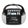 Boombox & CD Cassette Player Combo, Compatible,Battery Powered AM FM