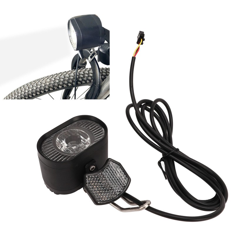 Electric Bike LED Headlight DC 36V to 48V IPX5 Waterproof
