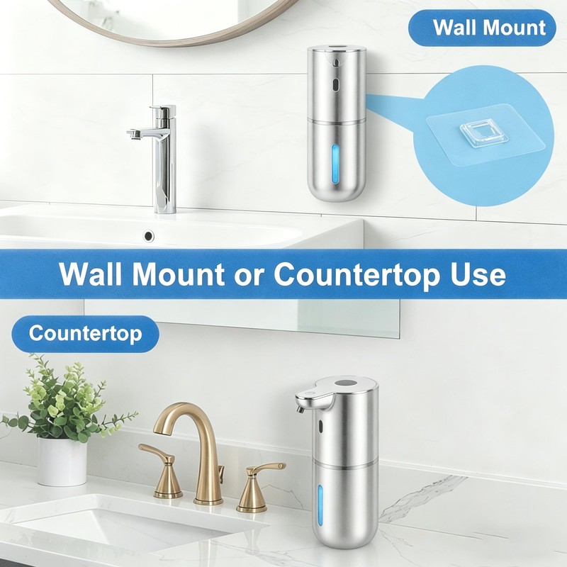 Automatic Soap Dispenser, Hand Soap Dispenser 12.8oz/380ml Smart Rechargeable, Liquid