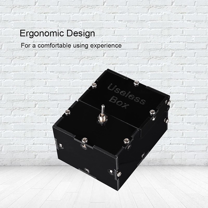 Funny DIY Useless Boxing Toy Set Automatic Black