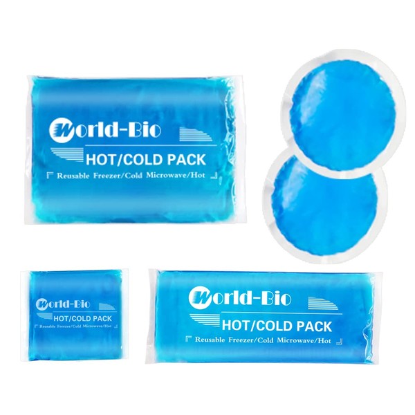 Reusable Gel Ice Packs for Injuries - 5 Kits Hot Cold Gel Ice Packs Cold Compress for Knees Shoulder Head Neck Ankle Wrist Elbow Arm Foot - Cold Packs for Injuries, Headaches, Pain Relief