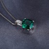 JewelryPalace Cushion Cut 3.4 ct Simulated Emerald Chain Pendant 45
