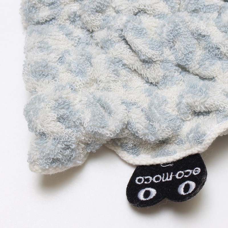 ecomoco Mokomo Core Animal Face Towel 6. Panther-blue Gray MOAFT-06