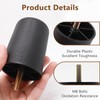 YuGtcen 4PCS 3 Inch/80mm Plastic Couch Legs, Black Round Sofa
