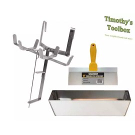 Advance/Renegade Drywall Mud Pan/Tape Holder Set with 12" Stainless Steel Pan and 12" Knife