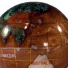 Unique Art 3-Inch amber Pearl Swirl Ocean Gemstone World Globe