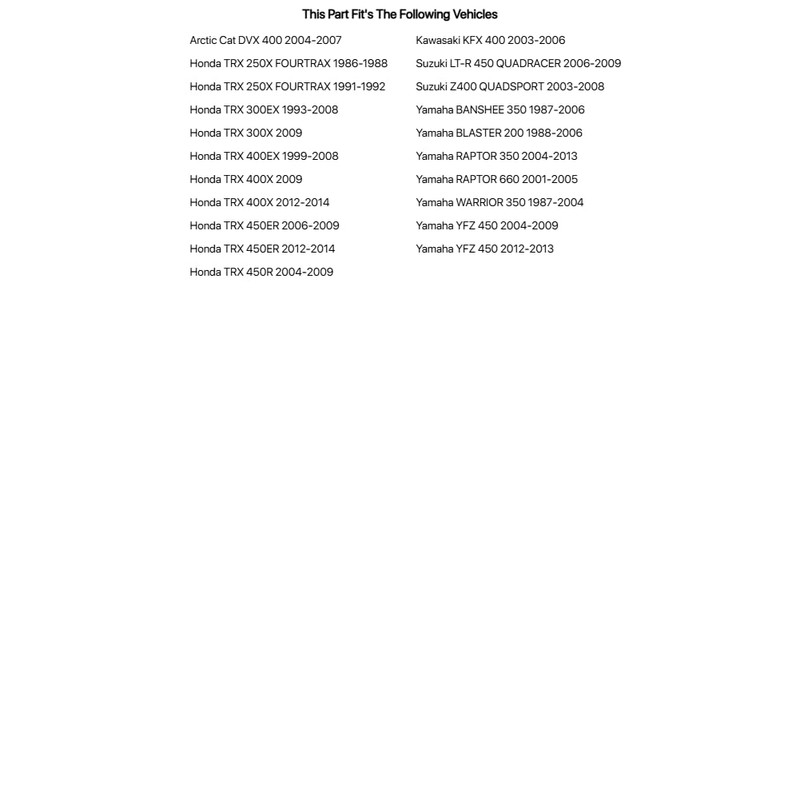 TUSK Racing Axle Replacement Cotter Pin for Honda TRX 450R