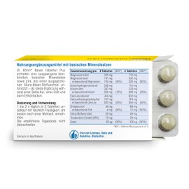 Dr. Böhm Basen Tabletten Plus: Säure-Basen-Balance mit Magnesium, Kalium und Calcium sowie Zink, Selen und OPC, 60 Tabletten