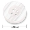 Lab Coat Buttons Clear 0.75in 4-Hole Sewing Buttons Color Clear