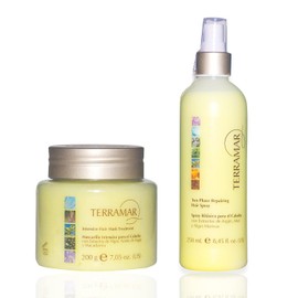 Terramar | SET DE CUIDADO CAPILAR | SET con 1.- MASCARILLA INTENSIVA PARA EL CABELLO 200 g. + 1.- SPRAY BIFÁSICO reparador hidratante 250 ml.
