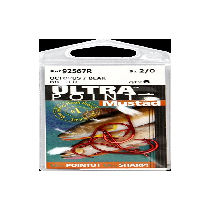Mustad UltraPoint 92553NP 1X Strong Octopus Bait Fishing Hook