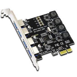 GLOTRENDS U3044 4-Port USB 3.0 PCIe Expansion Board, Compatible with Windows and Linux (Not Mac OS)