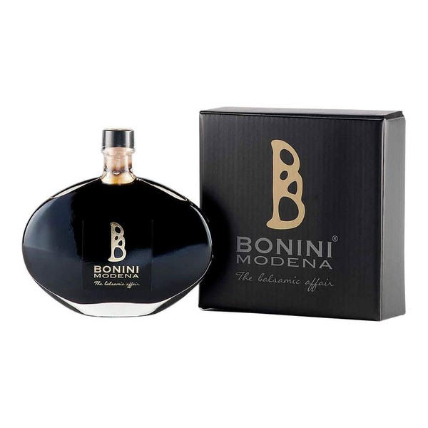 BONINI BLACK MATURO 18 Years Condiment, Premium Aged Artisan Condiment, Handcrafted in Italy, Gourmet Condiment, All natural, Gluten Free (3.38 oz, 100ml)