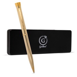 Garland Signature Slim Metal Luxury Pen – Made in USA - Heirloom-Quality Brass Pen, Elegant “G” Accent Piece, Premium Gift Box, Executive Desk, Gifts, Professionals, Refillable (Ballpoint, Gold)