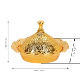 Fdit Gold Sugar Bowl Oval Kitchen Present Fancy Tabletop Wedding Decoration Container Dishjar Retro Turkey Vintage Exquisite Vase Fillers