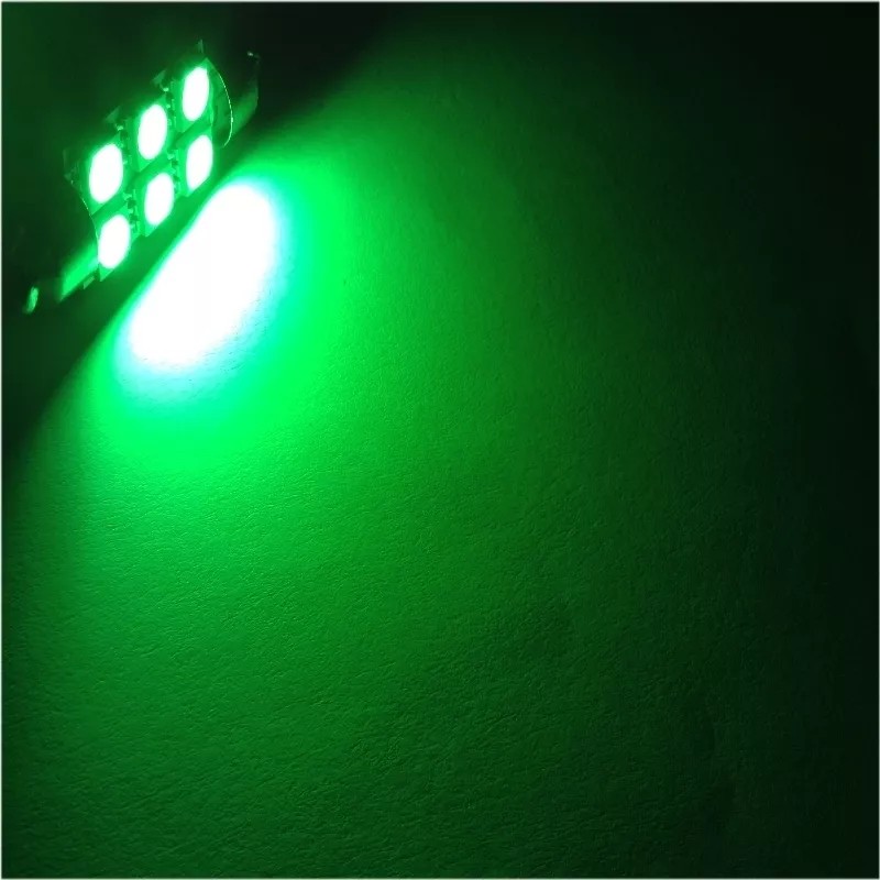 Fyre Flys 1 Super Green 39mm LED 6614 Bulbs 6411