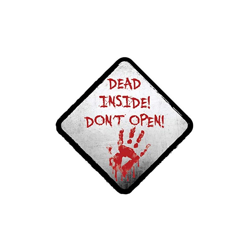EROSPA® Sticker Car Motorcycle Dead Inside! Dont Open Car Sticker