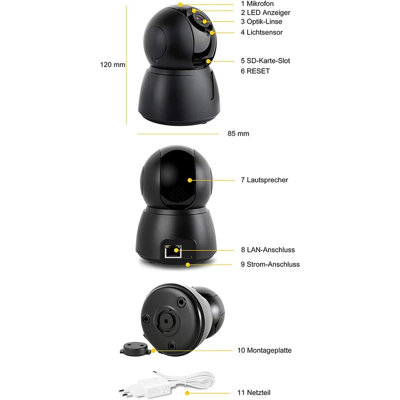 HiKam Q8 Surveillance Camera with App & Support – Data
