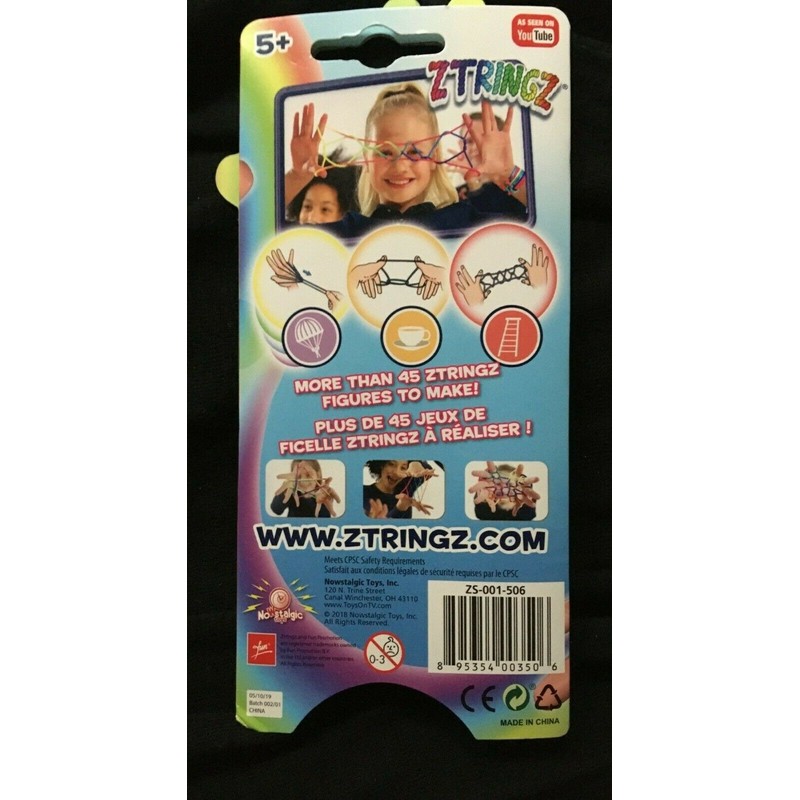 Nowstalgic Toys Ztringz Original Rainbow Rope Finger Twist Toy, You