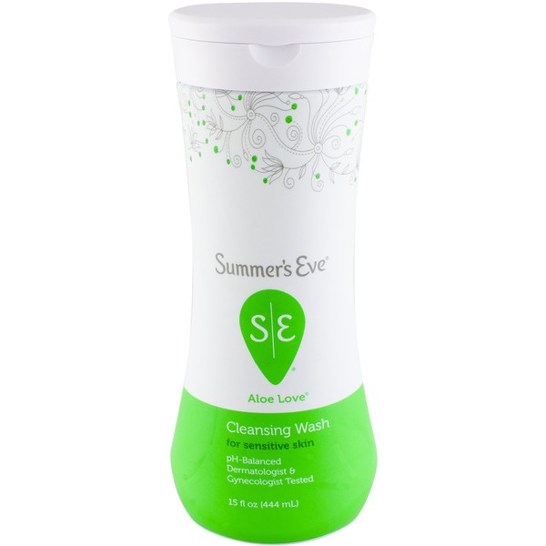 Summer's Eve Cleansing Wash, Aloe, 15 oz - 2pc