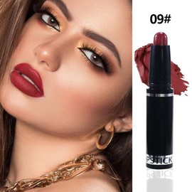 CAKAILA Dark Red Matte Lipstick Crayon Pencil Set,Velvet Lip Stick for Women 24 Hour Long Lasting Waterproof Lip Liner,Magic Lipstick 24 Hours Original Lip Liner Makeup Stain Long Lasting Waterproof