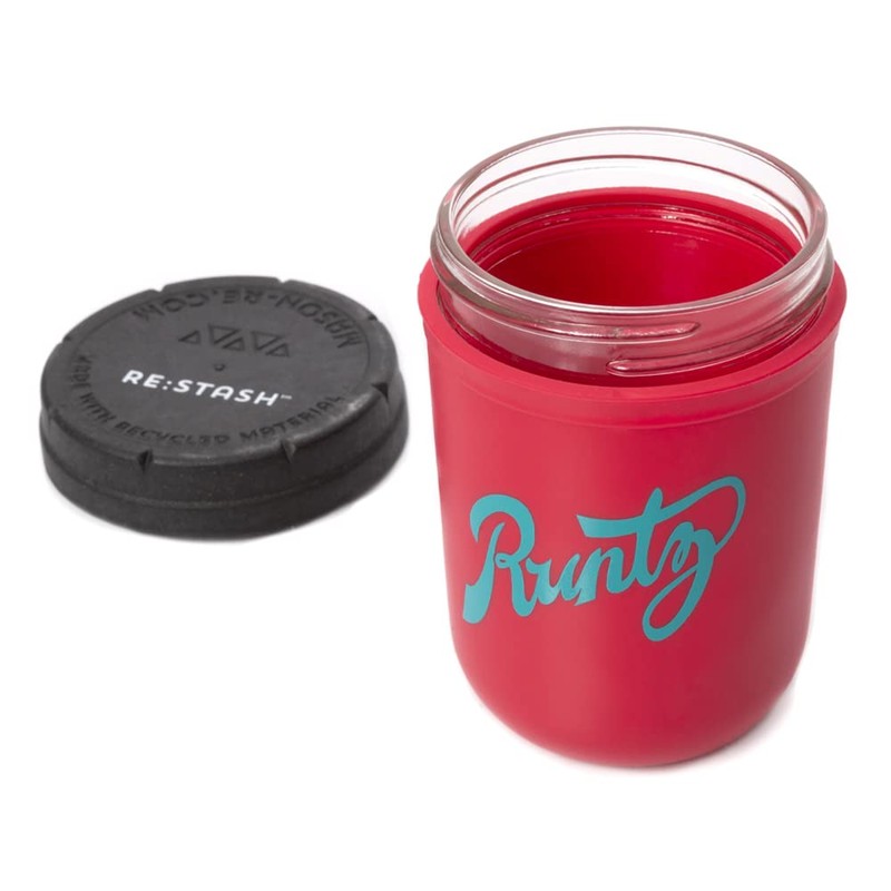 Red & Teal 8oz Runtz Mason Stash Jar by RE:STASH