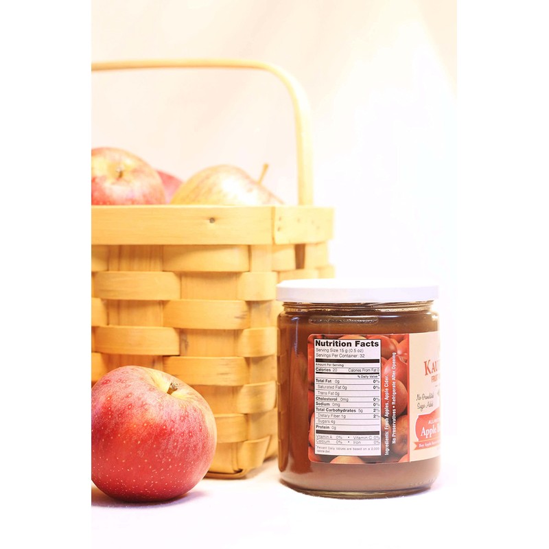Kauffman's Fruit Farm Homemade Apple Butter Spread, Plain, 17 Oz.