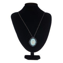 Alilang - Collar con colgante de camafeo de diamantes de imitación de vidrio brillante de inspiración clásico, Joya, Sin gemas.