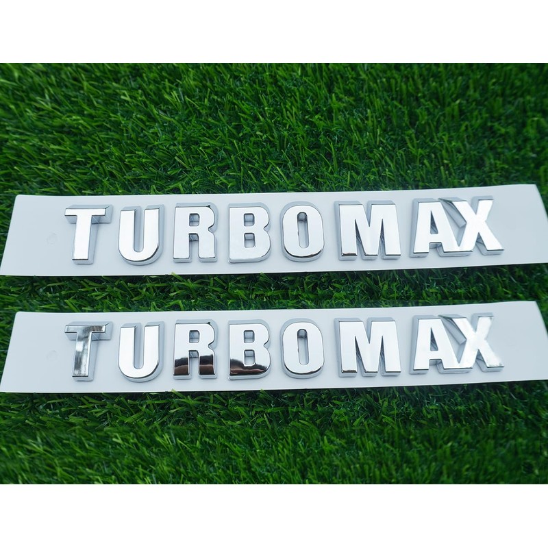 2PC 2024-2025 Turbomax Emblems 3D Badge Nameplate Hood Letters Logo