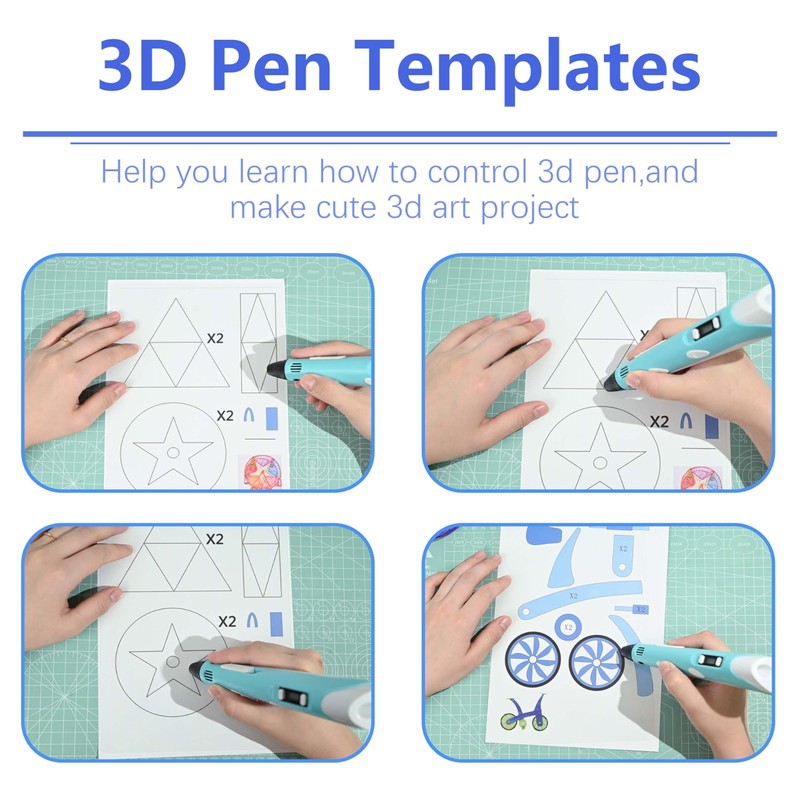 3D Pen Stencils, 20 Sheets 40 Patterns 3D Drawing Paper