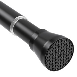 Tension Rods for Windows 28 to 48 Inch Black Curtain Rods no Drilling Tension Curtain Rod Adjustable Curtain Rods Expandable Pressure Spring Tension rod for Closet, Doorway