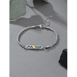 Qyvit Mushroom Anklet 925 Sterling Silver Abalone Shell Bar Mushroom Anklet Gifts for Women
