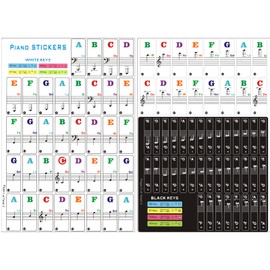 Fesley Piano Keyboard Stickers for Piano Keyboard 88 Keys, Piano Stickers for Electric Keyboard Piano for Beginners